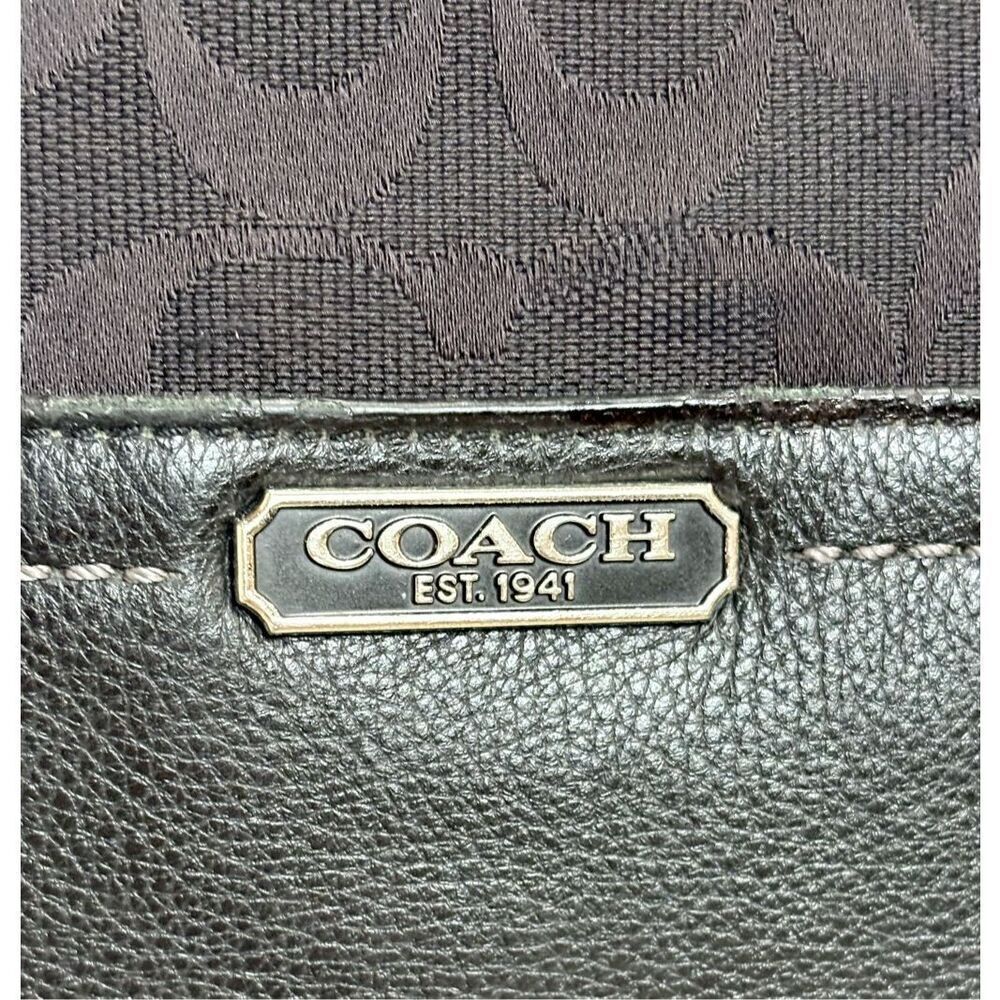 COACH - 🎉HP🎉 EUC Park Signature C Black Hobo/Leather Trim & Strap. BEAUTIFUL! - Picture 9 of 16